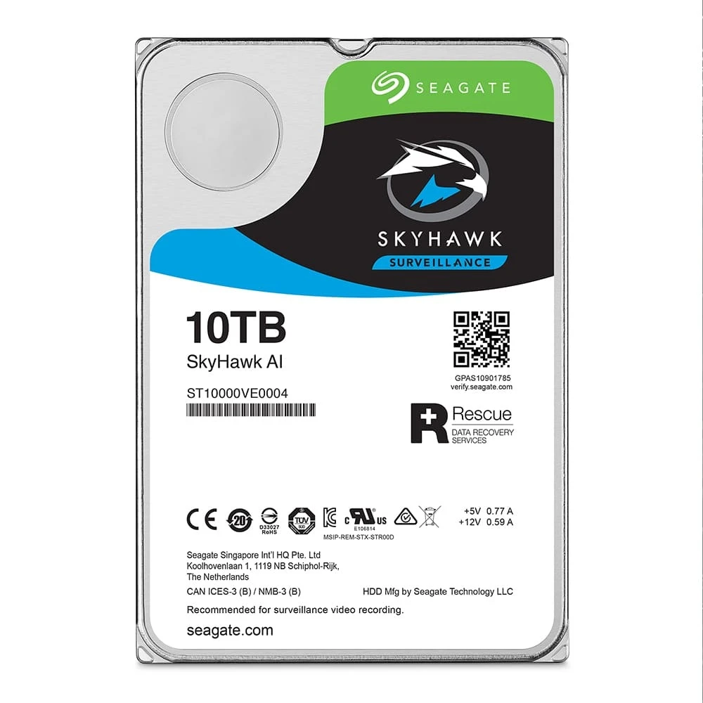 SEAGATE SkyHawk AI 10TB 3.5" 7200rpm 256MB SATA ST10000VE001