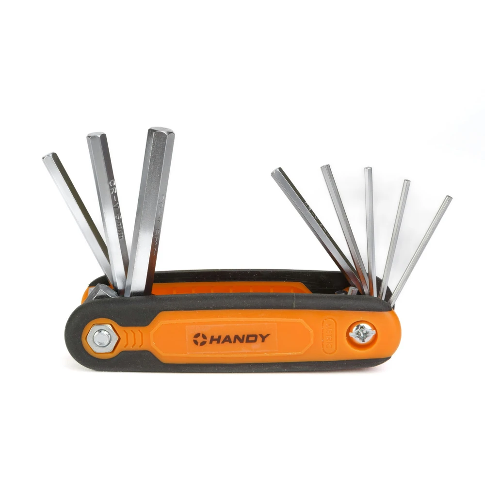 HANDY 10858C Collapsible Allen key stock 8 parts 1.5-8 mm