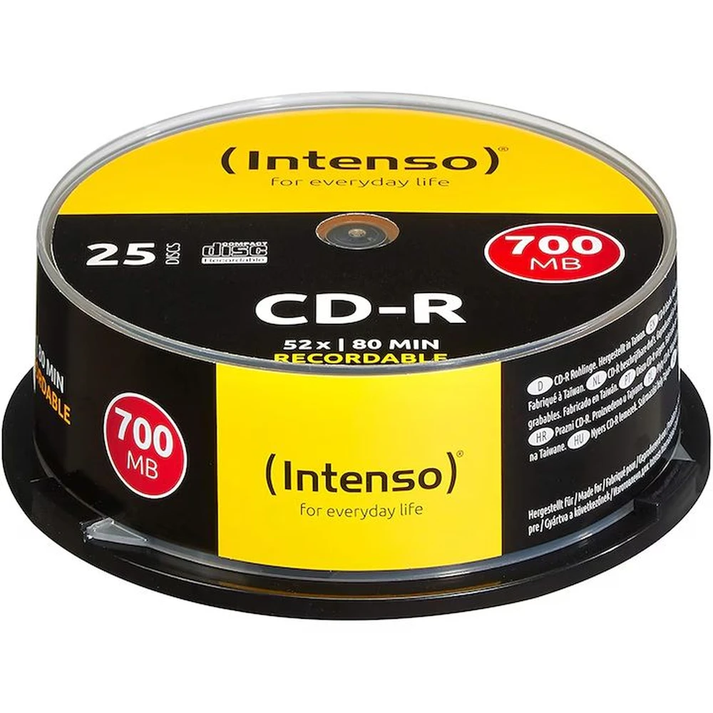 INTENSO CD-R ploča 700MB 52x 25 kom cilindar 1001124