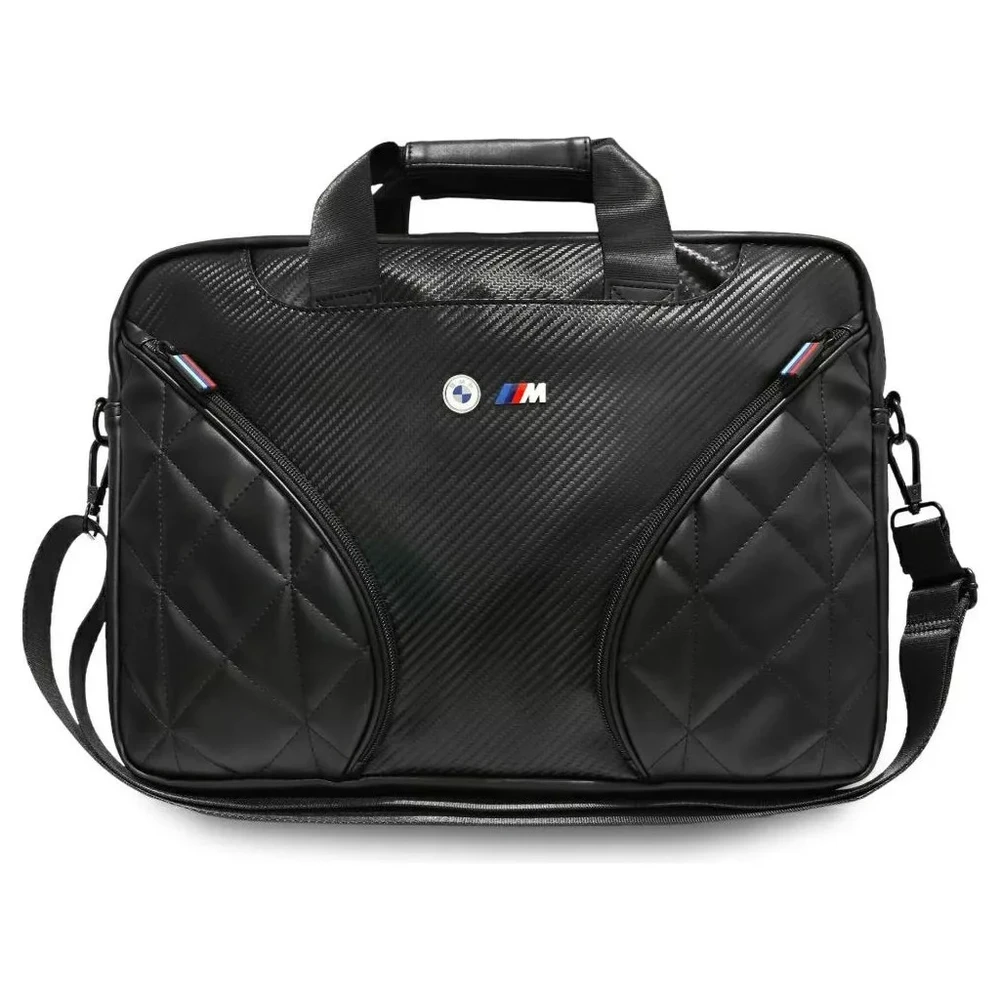 BMW Táska Carbon Pockets & Metal Logo 16" fekete BMCB15PCASEPOK
