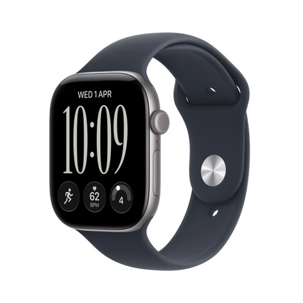 APPLE Watch Series 12 GPS + Cellular 46mm astrogrey aluminum case navy blue sport strap S/M mjg64mp/a