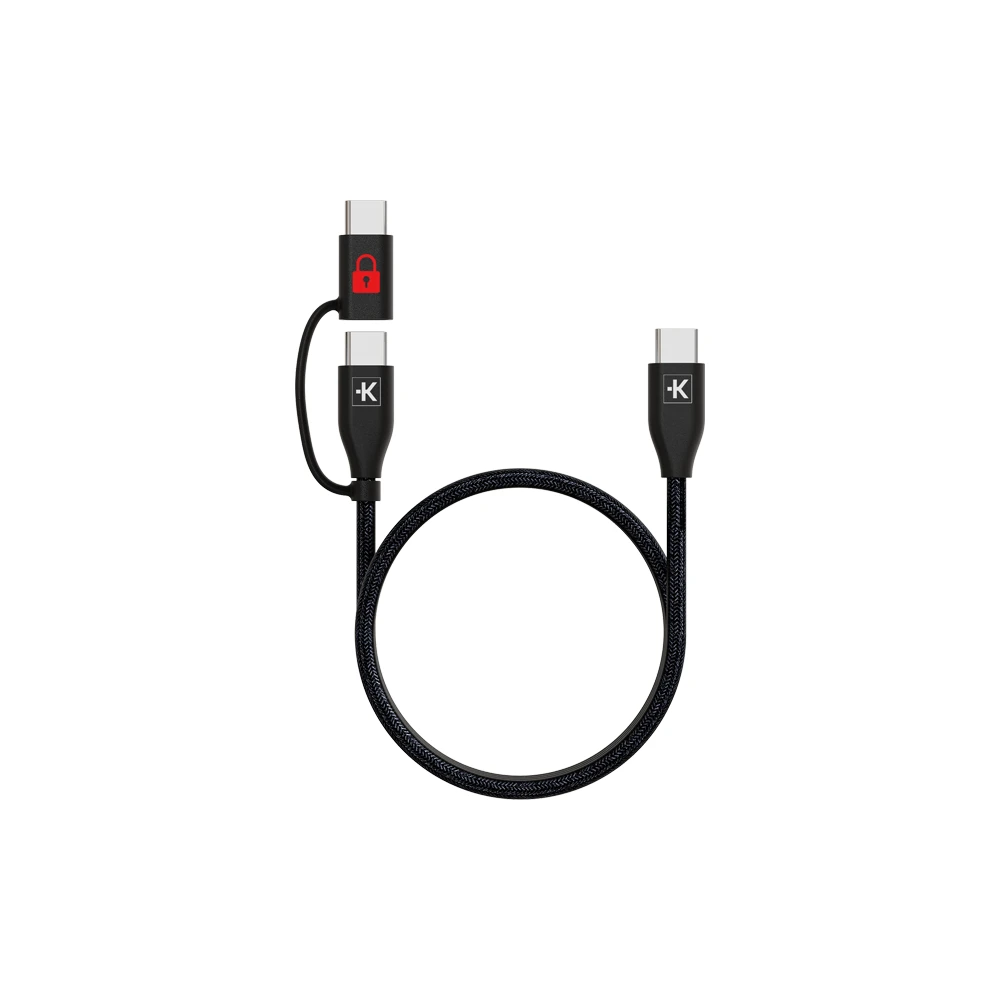 SKROSS USB-C braided adatblokkoló charger cable 60W Black 1.5m 21412