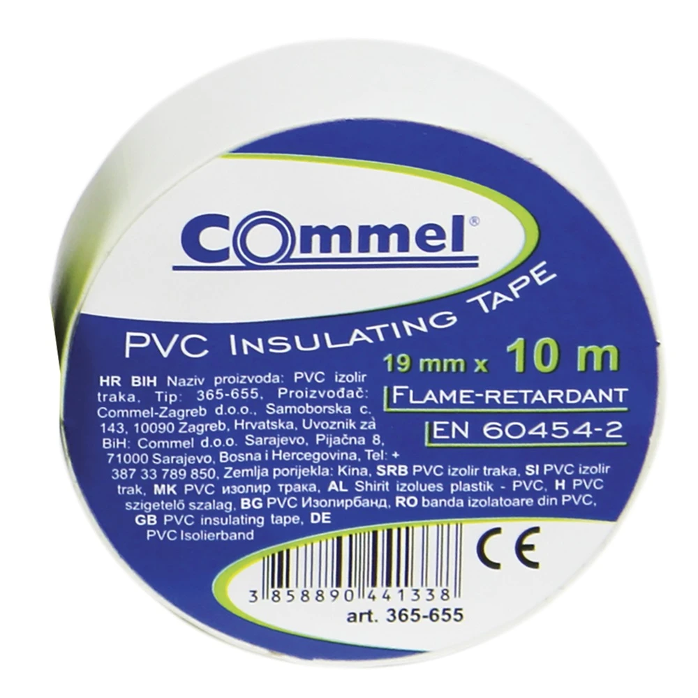 COMMEL Isolierband 19mm x 10m Weiß 365-655