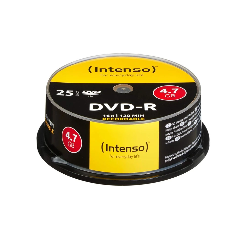 INTENSO DVD-R disk 4.7GB 16x 25 pcs cylinder 4101154