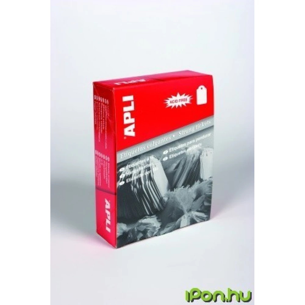 APLI 28 x 43 mm árazócímke zsinórral fehér APLI 28 x 43 mm árazócímke zsinórral fehér