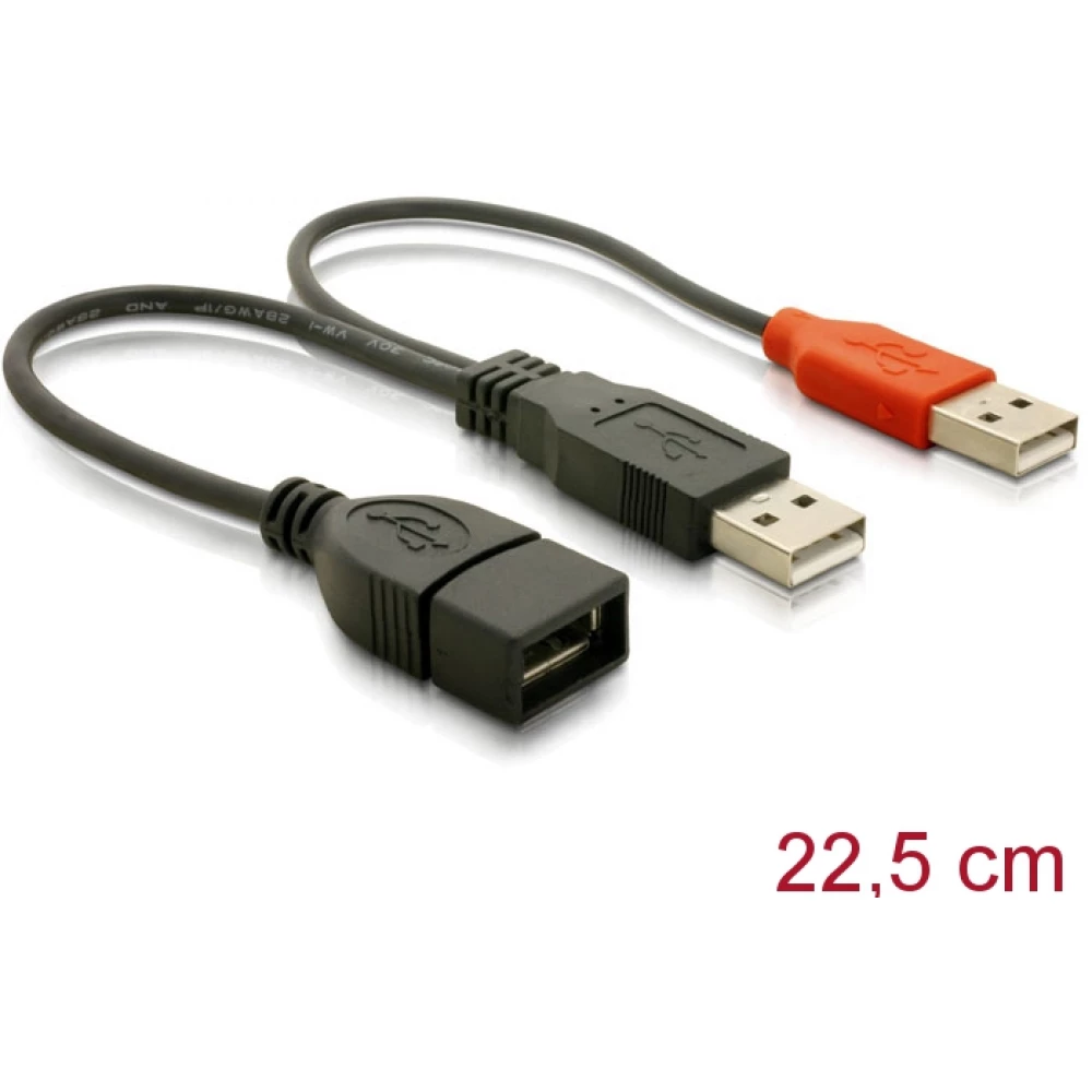 DELOCK USB Distributer Crno 22cm 65306