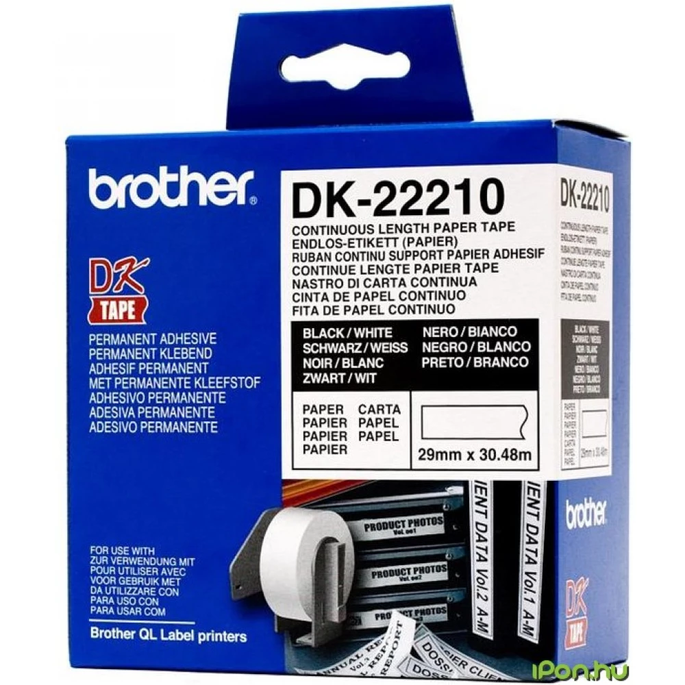BROTHER DK-22210 constant paper ribbon 29mm x 30.48m - iPon ...