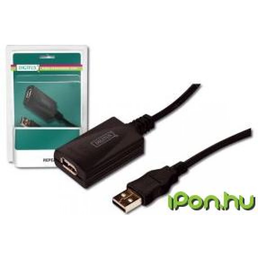 DIGITUS USB Hosszabbító Fekete 5m DA-70130-3 DIGITUS USB Hosszabbító Fekete 5m DA-70130-3