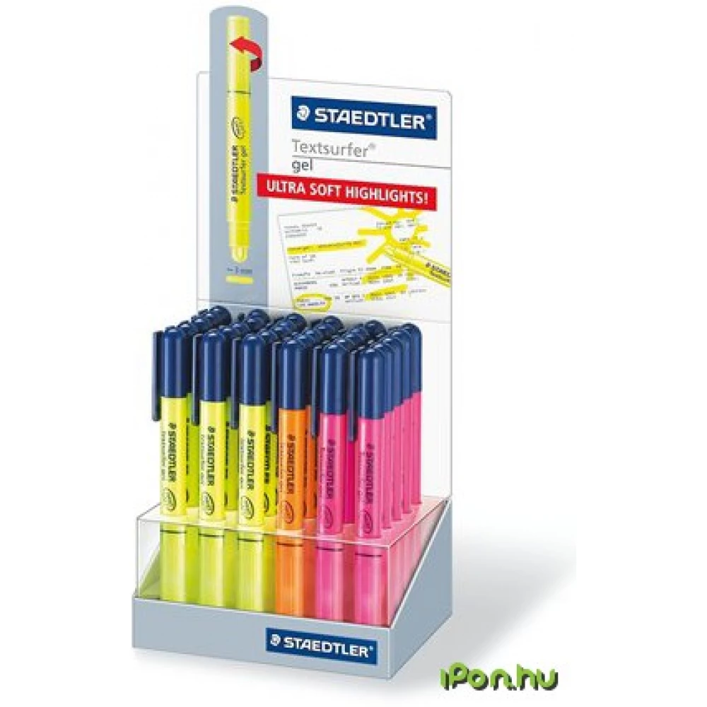 STAEDTLER Highlighter display 3 mm gel Textsurfer Gel mixed colors STAEDTLER Highlighter display 3 mm gel Textsurfer Gel mixed colors