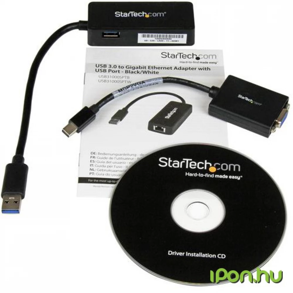 STARTECH Mini DisplayPort + USB VGA/D-Sub Transformator Schwarz 10cm LENX1MDPUGBK