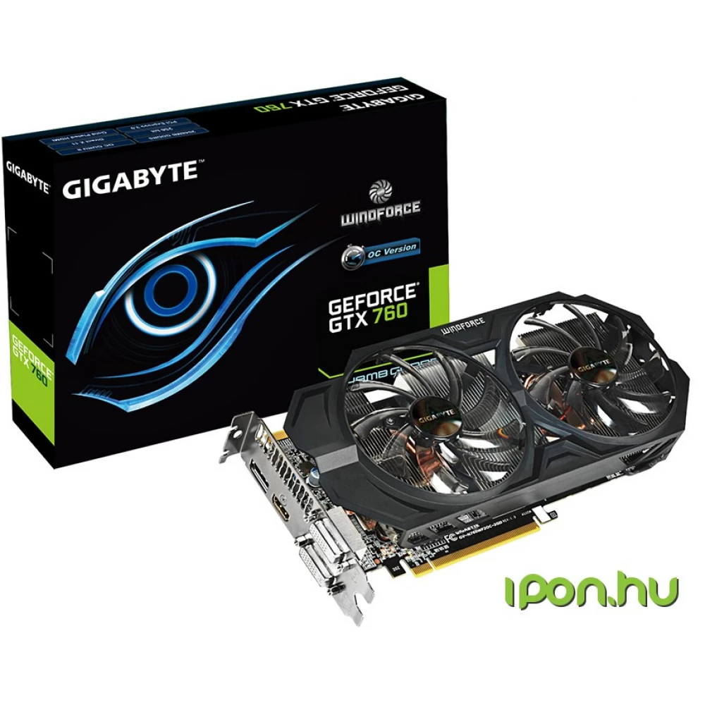 GIGABYTE GV N760WF2OC 2GD GeForce GTX 760 2GB GDDR5 PCIE iPoncomp
