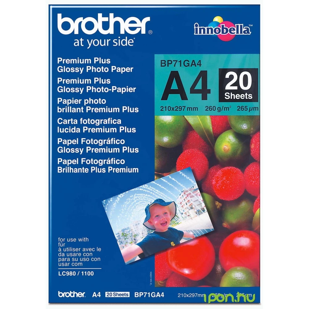 BROTHER BP-71GA4 luminos hârtie foto A4 (20 lap)