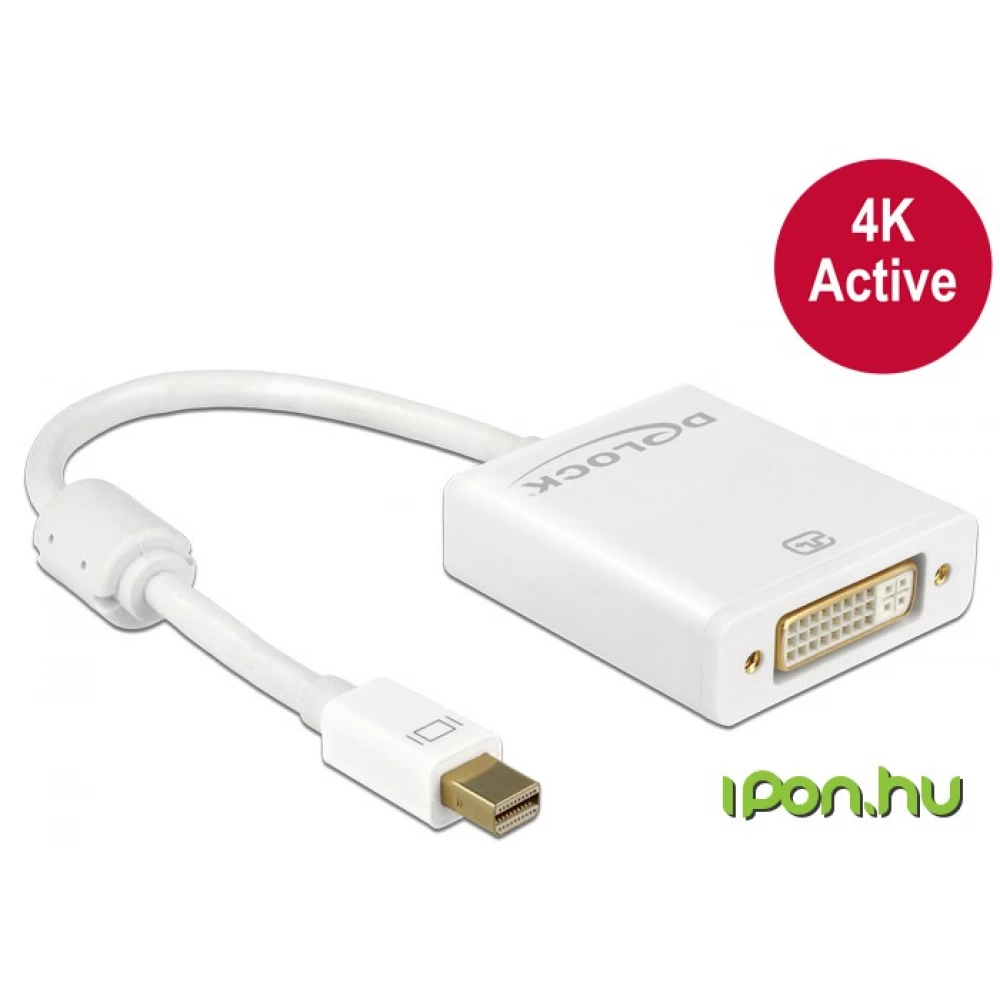 DELOCK DisplayPort 1.2/1.2a DVI-D Átalakító Fehér 20cm 62604 DELOCK DisplayPort 1.2/1.2a DVI-D Átalakító Fehér 20cm 62604