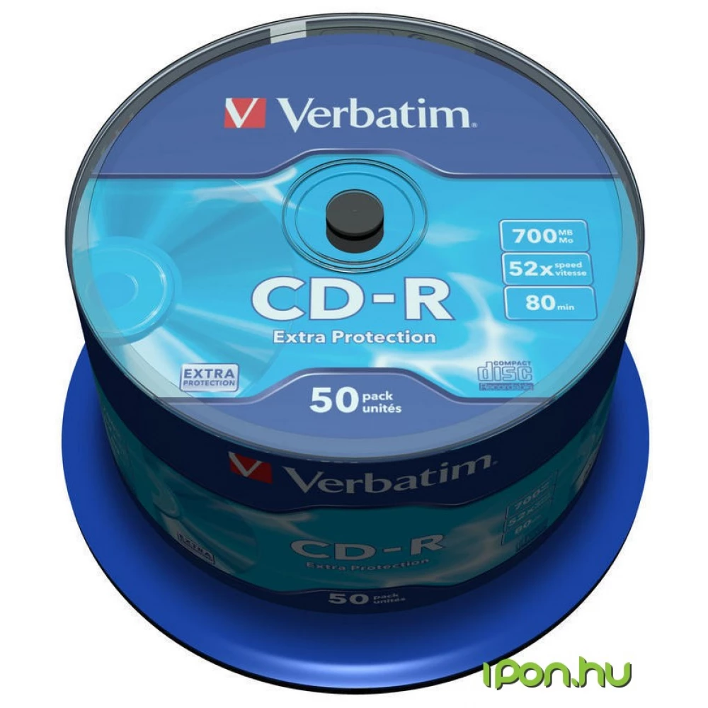 VERBATIM CD-R 52x 50kom Extra Protection cilindričan