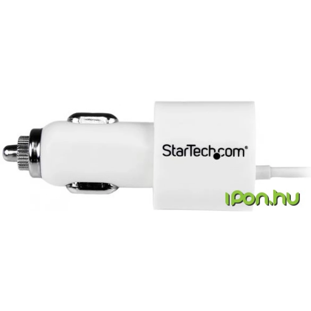 STARTECH Dual-port car charger - USB with built-in Micro-USB cable bijela