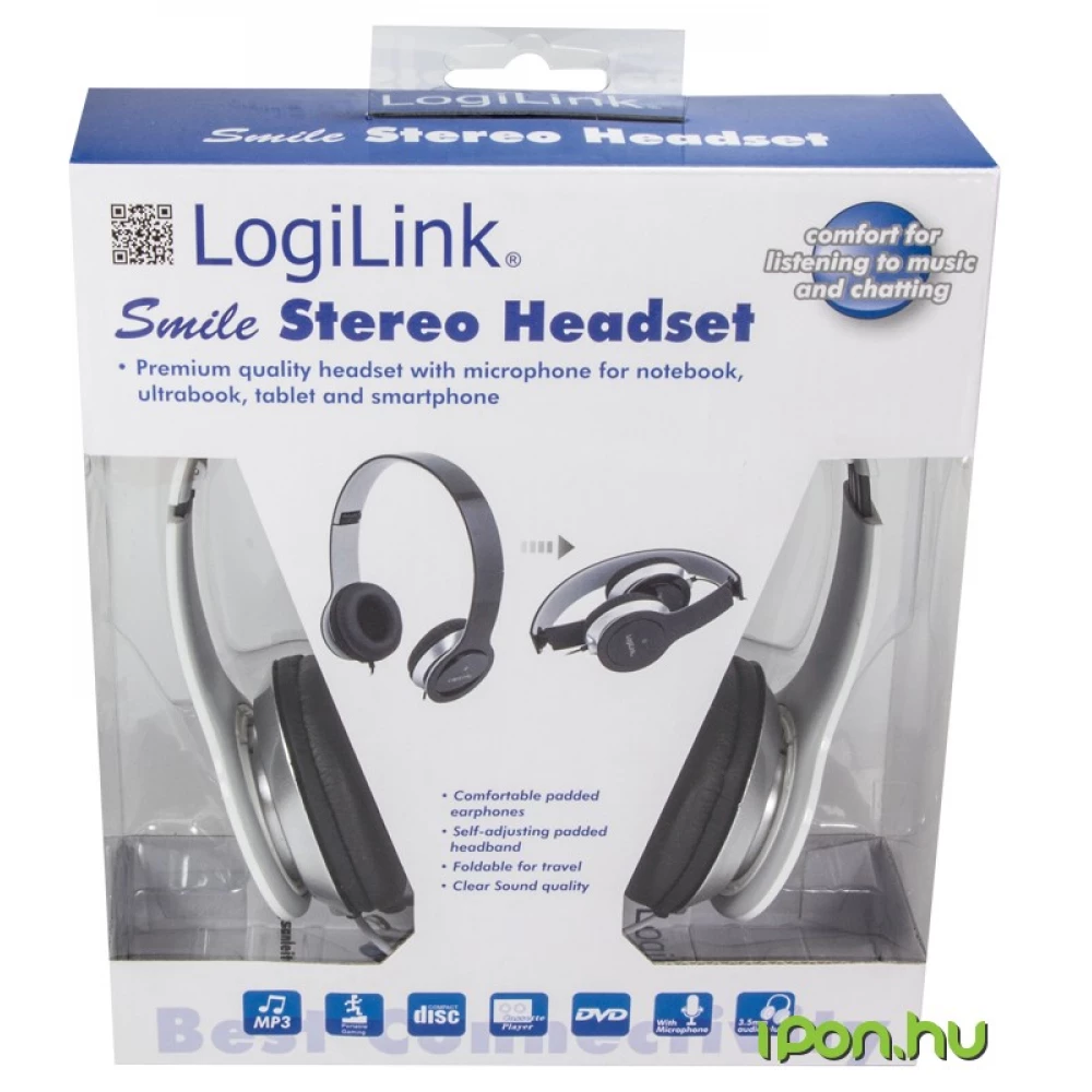 LOGILINK Stereo High Quality Headset bijela