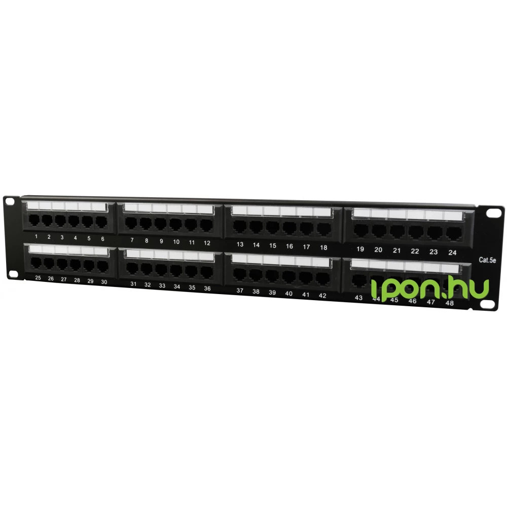 GEMBIRD Cat.5E 48 port patch panel with rear cable management