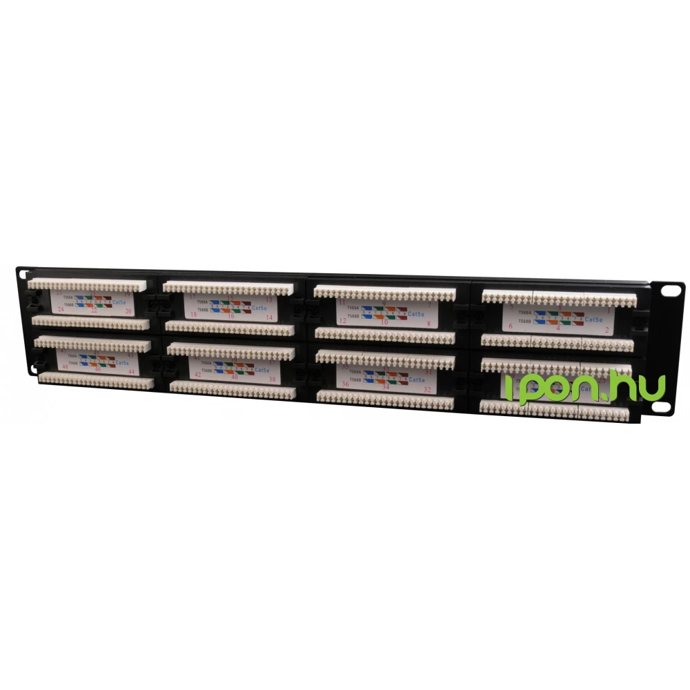 GEMBIRD Cat.5E 48 port patch panel with rear cable management