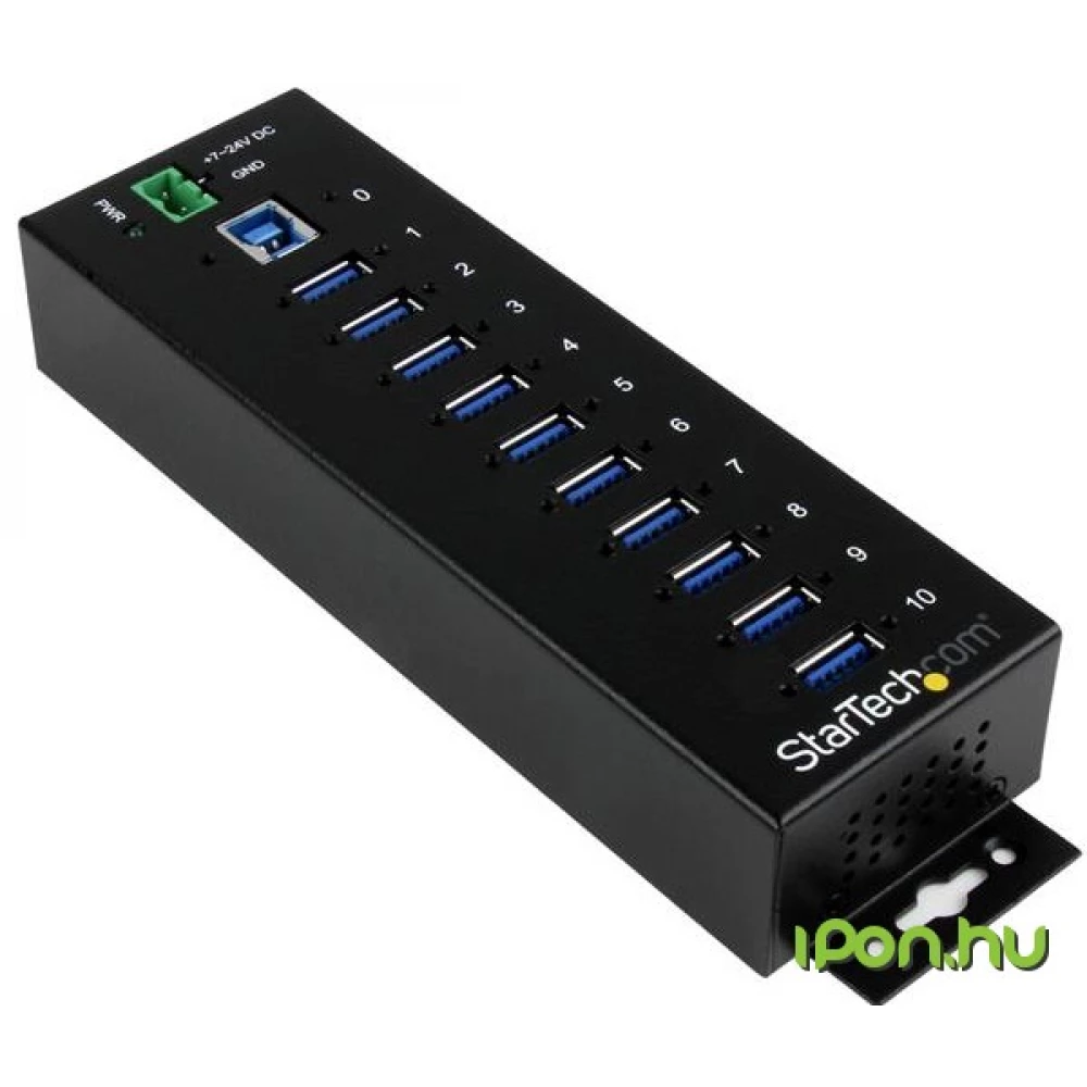 STARTECH 10-Port Industrial USB 3.0 Hub - ESD and Surge Protection