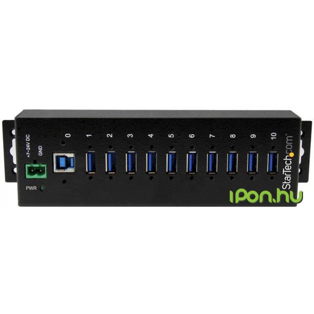 STARTECH 10-Port Industrial USB 3.0 Hub - ESD and Surge Protection
