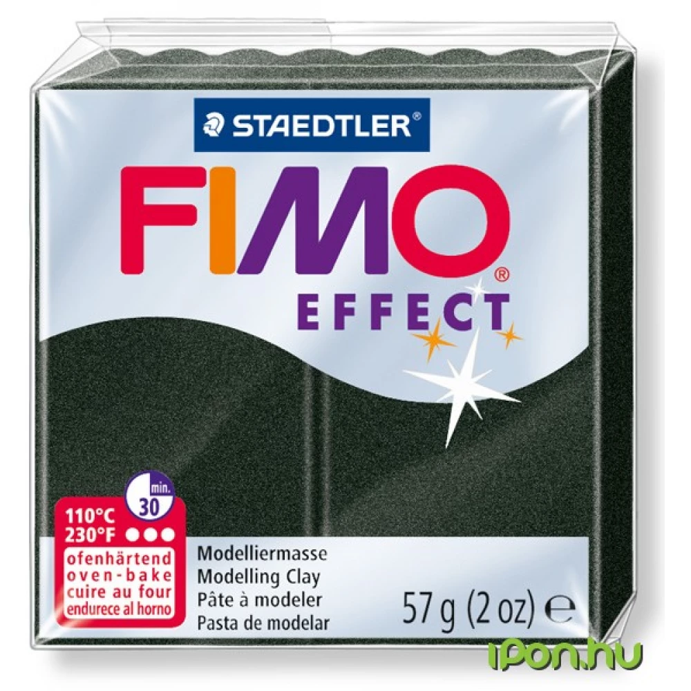 FIMO Plastilin 57 g Ausbrennen Effect schwarz Perlmutt