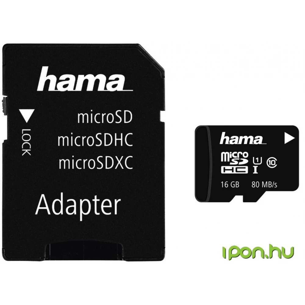 HAMA Standard 16GB MicroSDHC 80 MB/s 124138