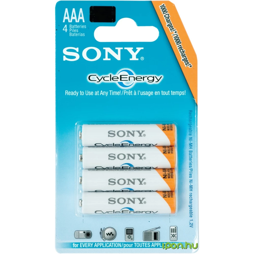 SONY Cycle Energy Mikro pencil akku (AAA) 800mAh 4pcs - iPon - hardware and  software news, reviews, webshop, forum