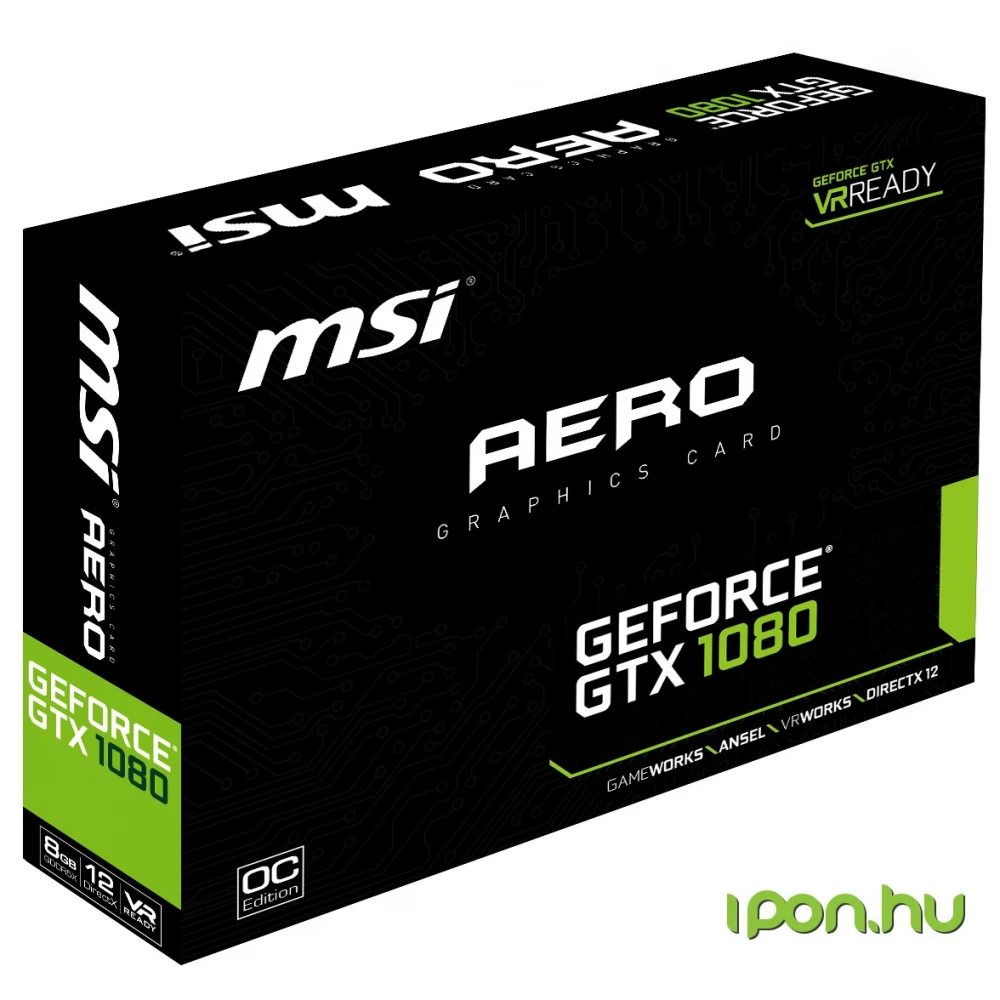 MSI GTX 1080 AERO 8G OC GeForce GTX 1080 8GB GDDR5X OC PCIE - iPon 