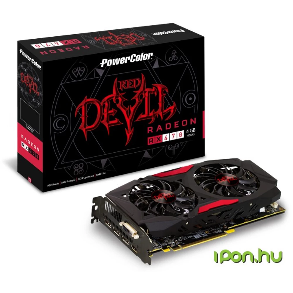 POWERCOLOR AXRX 470 4GBD5-3DH/OC RX 470 4GB GDDR5 Red Devil PCIE ...