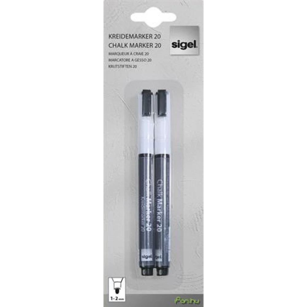 SIGEL Liquid krétamarker conical mountain 1-2 mm white SIGEL Liquid krétamarker conical mountain 1-2 mm white