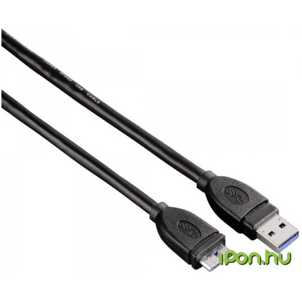 HAMA USB 3.0 USB 3.0 Micro-B Convertor Negru 75cm 53749