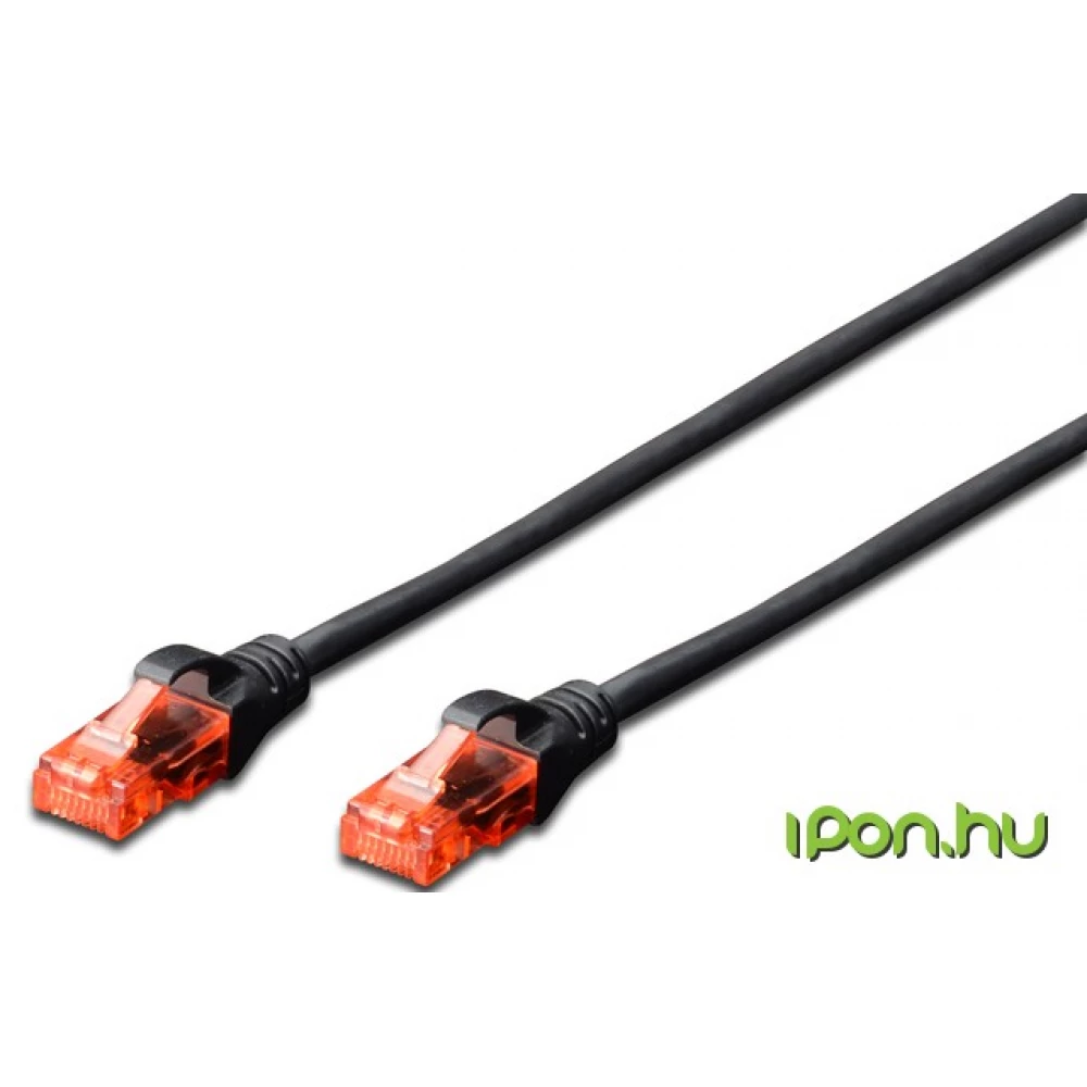 DIGITUS UTP Összekötő Fekete 5m DK-1612-050/BL DIGITUS UTP Összekötő Fekete 5m DK-1612-050/BL