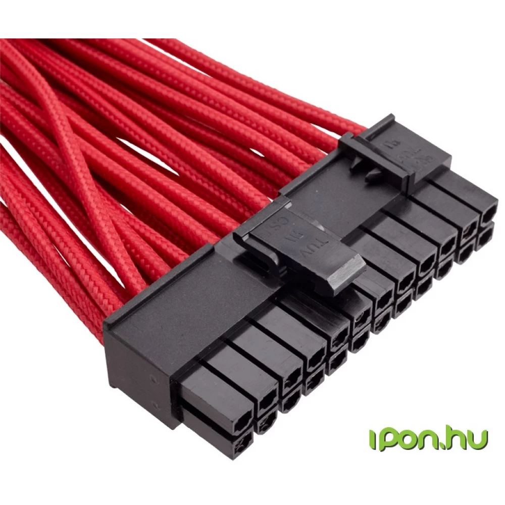 Premium Individually Sleeved SATA Cable, Type 4 (Generation 3) - Red/Black