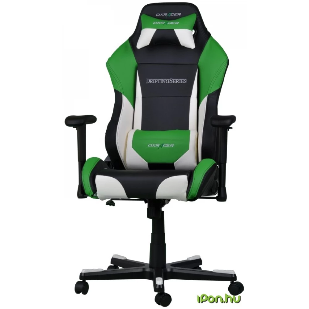 DXRACER Drifting Gaming Chair black white green GC D61 NWE M3