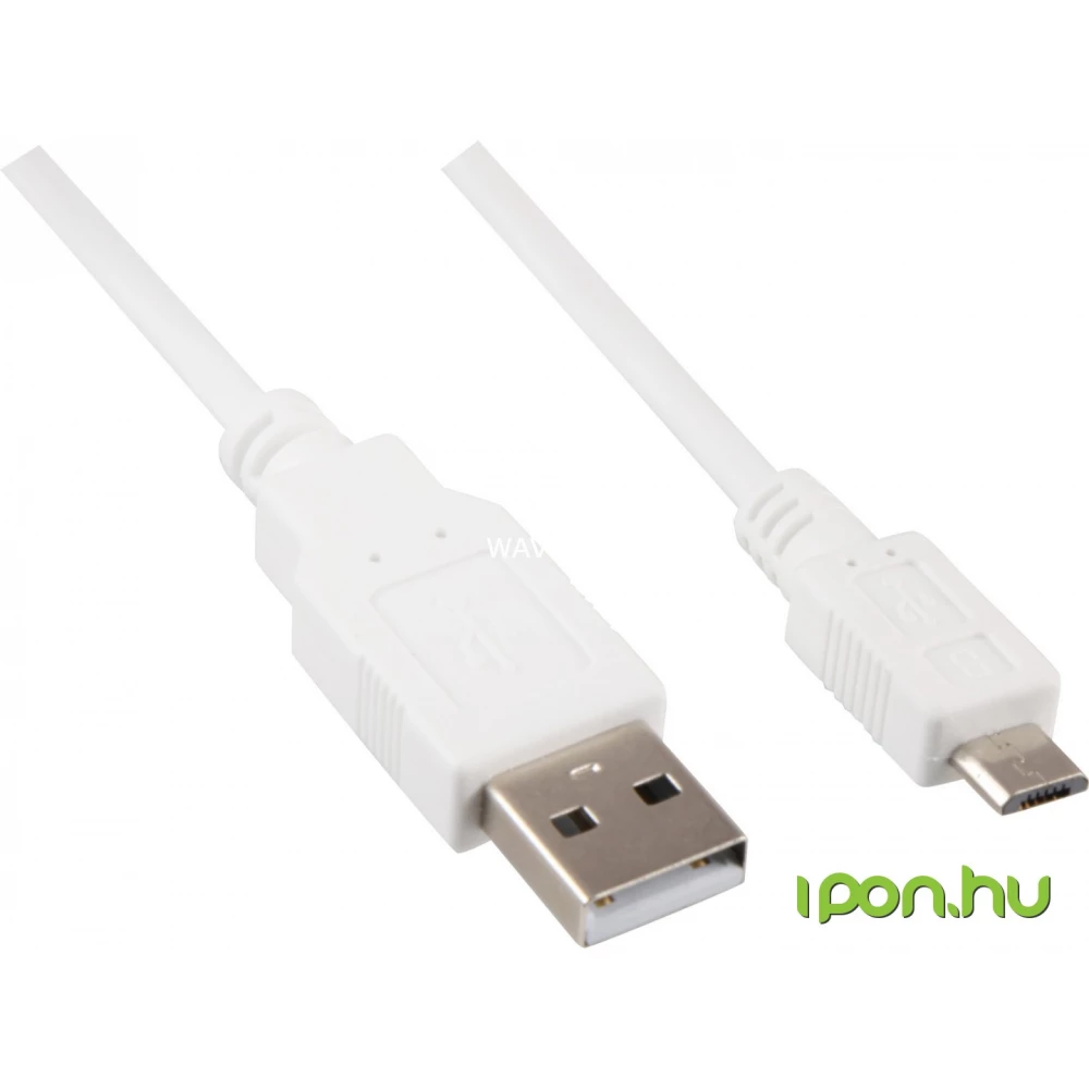 SHARKOON USB Micro USB Átalakító Fehér 3m 4044951015542