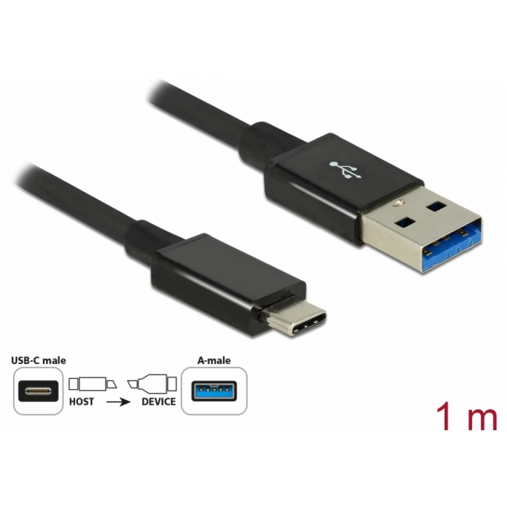 DELOCK USB 3.1 Type C USB 3.1 Transformator Schwarz 1m 83983