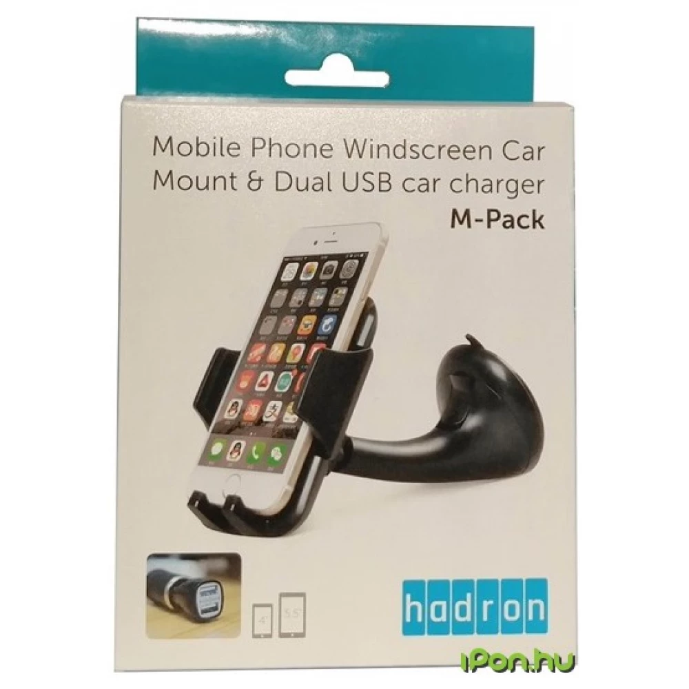 HADRON Mașină telefon mobil suport 4"-5.5"-os pentru aparatele + brichetă încărcător