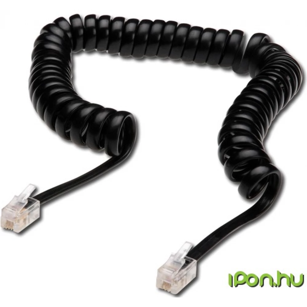DIGITUS RJ-10 Összekötő Fekete 4m AK-460101-040-S DIGITUS RJ-10 Összekötő Fekete 4m AK-460101-040-S