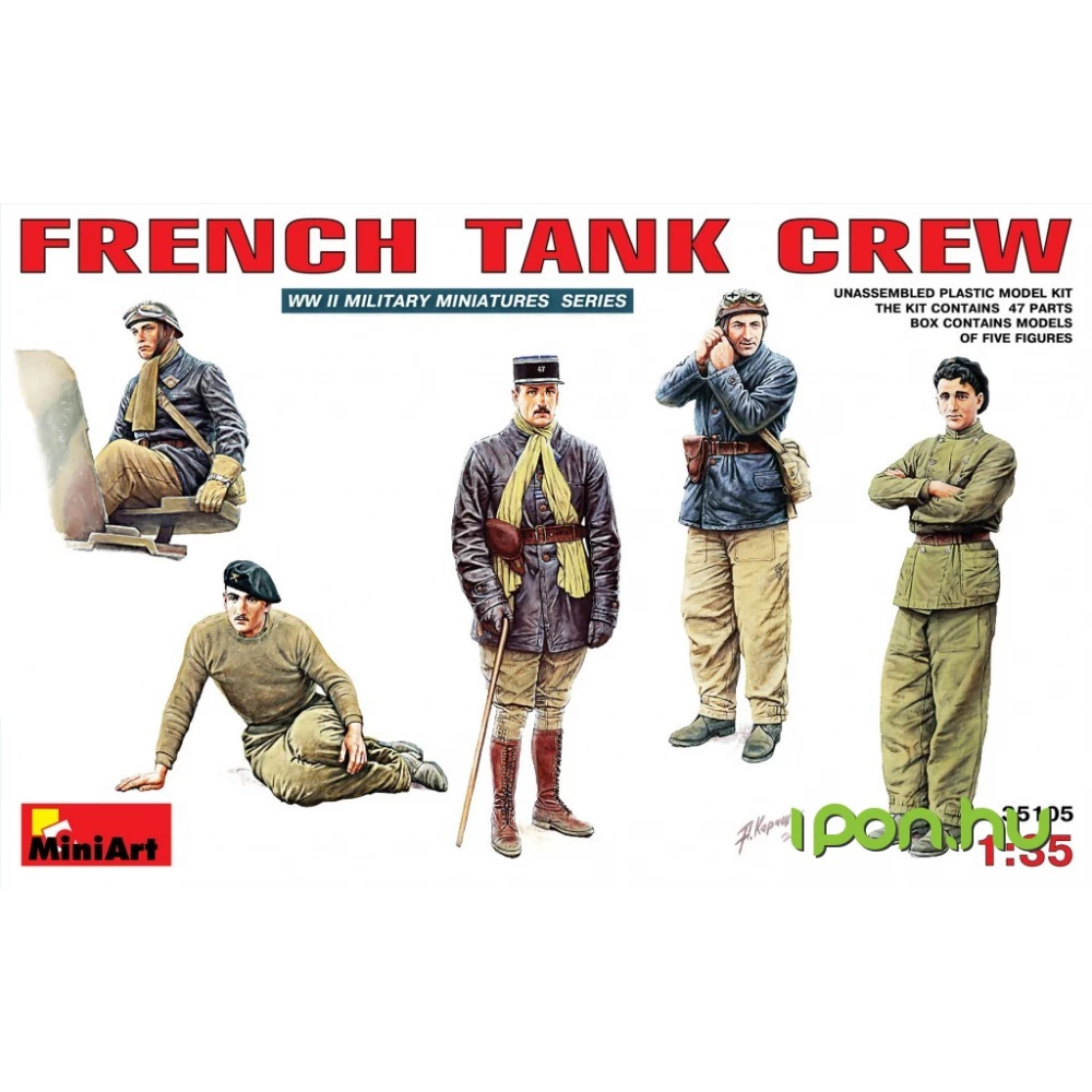 MINIART 1/35 French Tank Crew vojni model figure MINIART 1/35 French Tank Crew vojni model figure