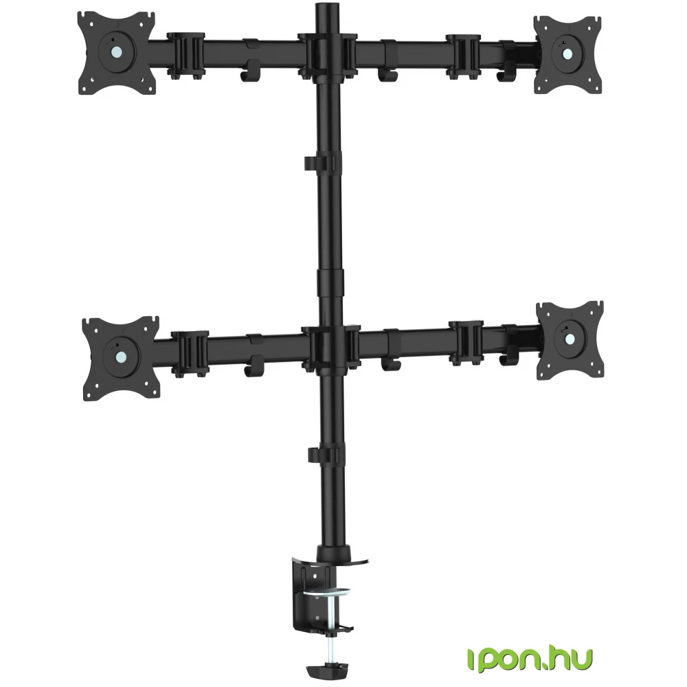 EQUIP 13"27" Articulating Quad Monitor Desk Mount Bracket iPon