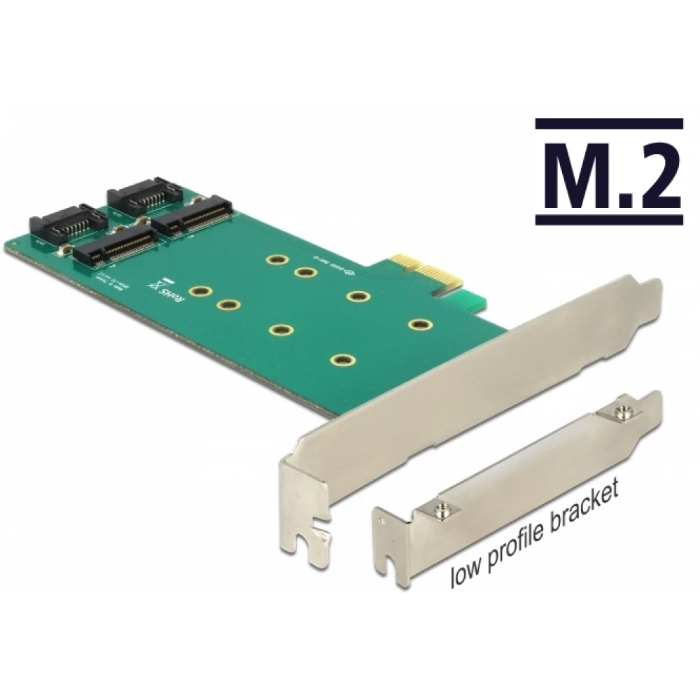 DELOCK PCI Express card - 2 x internal M.2 B key 110 mm - Low profil form factor DELOCK PCI Express card - 2 x internal M.2 B key 110 mm - Low profil form factor