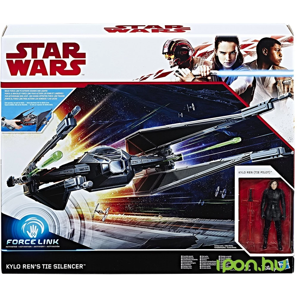 HASBRO Star Wars Episode 8 Forcelink Tie Silencer ship and figura