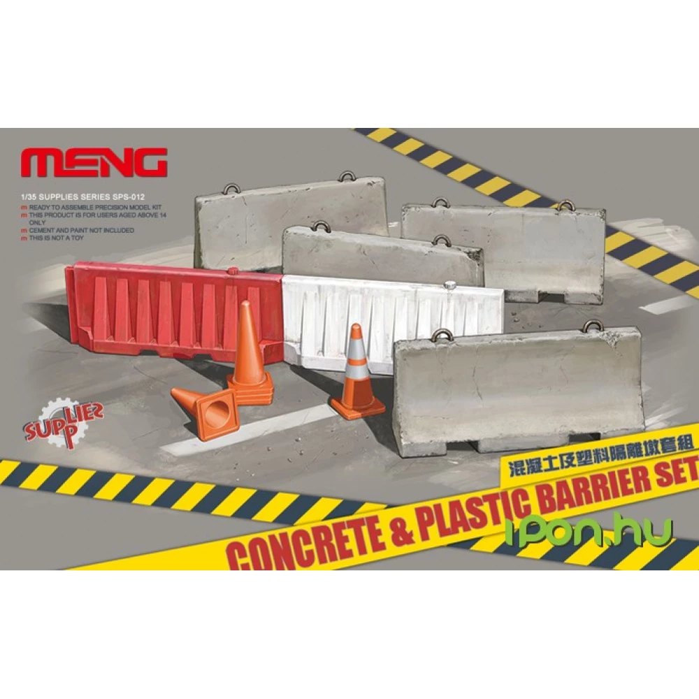 MENG 1/35 Plastic și beton blocaj rutier set model extensie