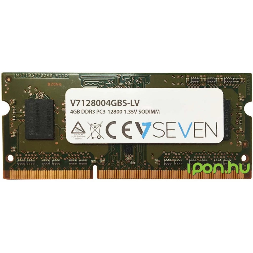 V7 4GB Notebook DDR3 1600MHz CL11 V7128004GBS-DR-LV