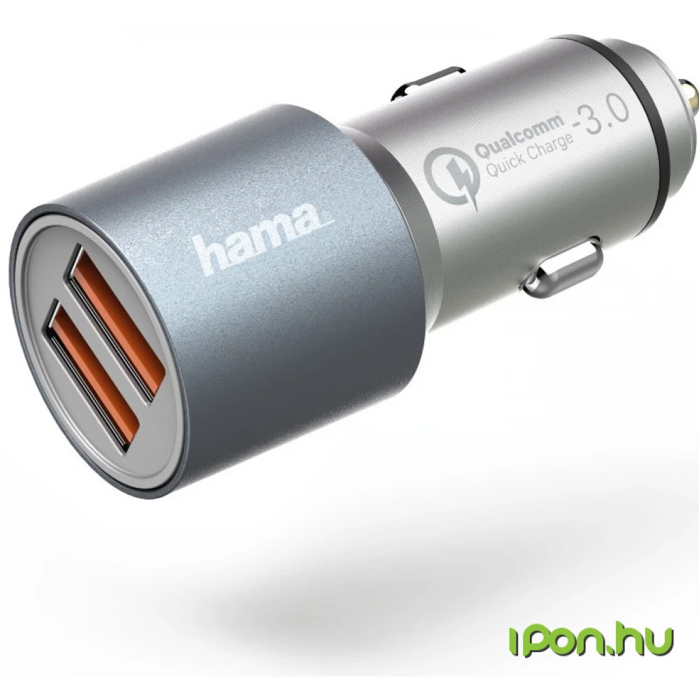 HAMA Qualcomm 3A univerzális 2xUSB autós töltő ezüst HAMA Qualcomm 3A univerzális 2xUSB autós töltő ezüst