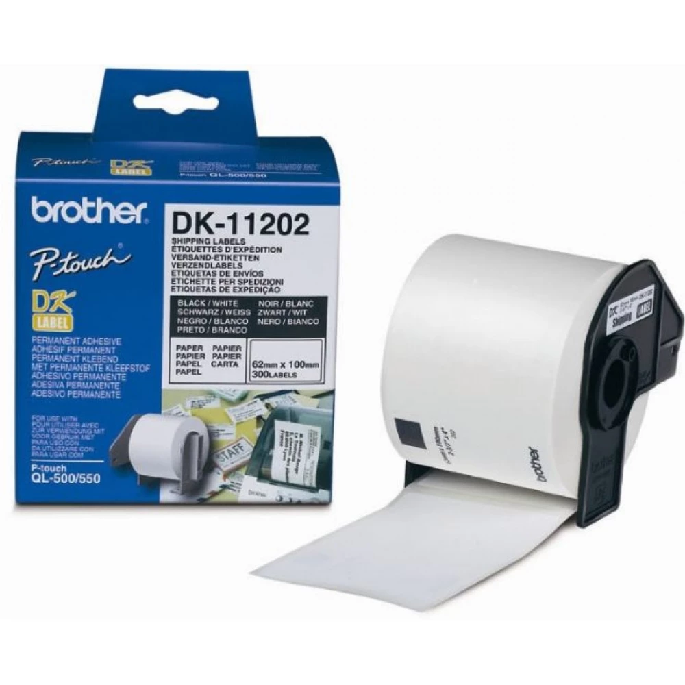 COMPATIBLE BROTHER DK-11202 62mm x 100mm 300 SHIPPING LABEL ROLL P-TOUCH 