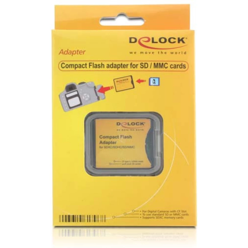 DELOCK 61796 Compact Flash Adapter for SDHC - MMC Memory Cards