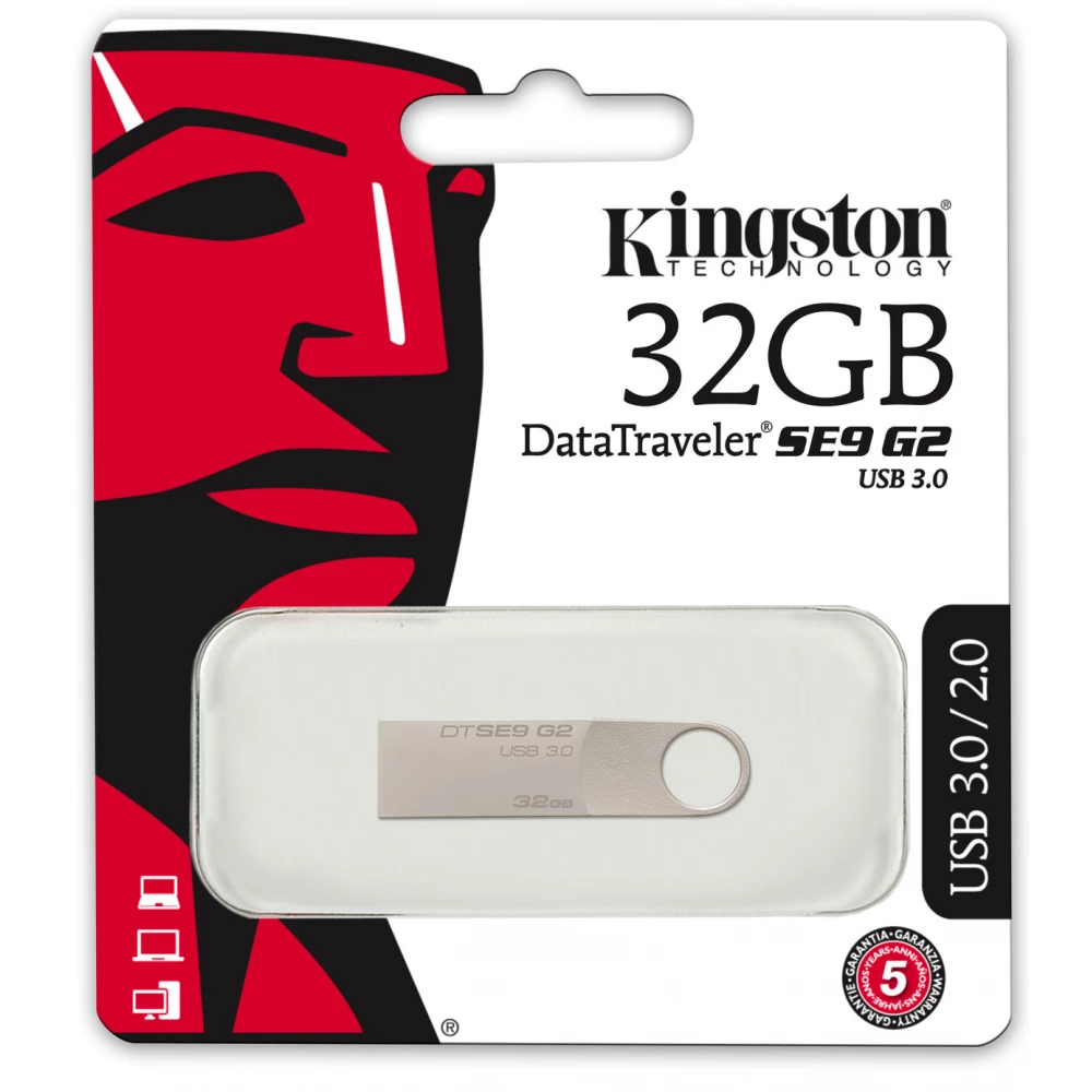 KINGSTON DataTraveler SE9 G2 3.0 32GB USB 3.0 Srebro