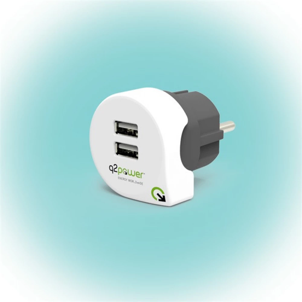Q2 POWER Q2CHARGE2 Europa 2.4A universal 2x USB de reţea încărcător