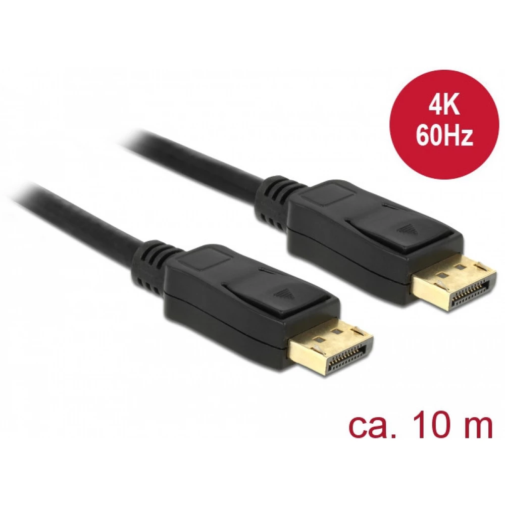 DELOCK DisplayPort 1.2/1.2a Connector Black 10m 84862